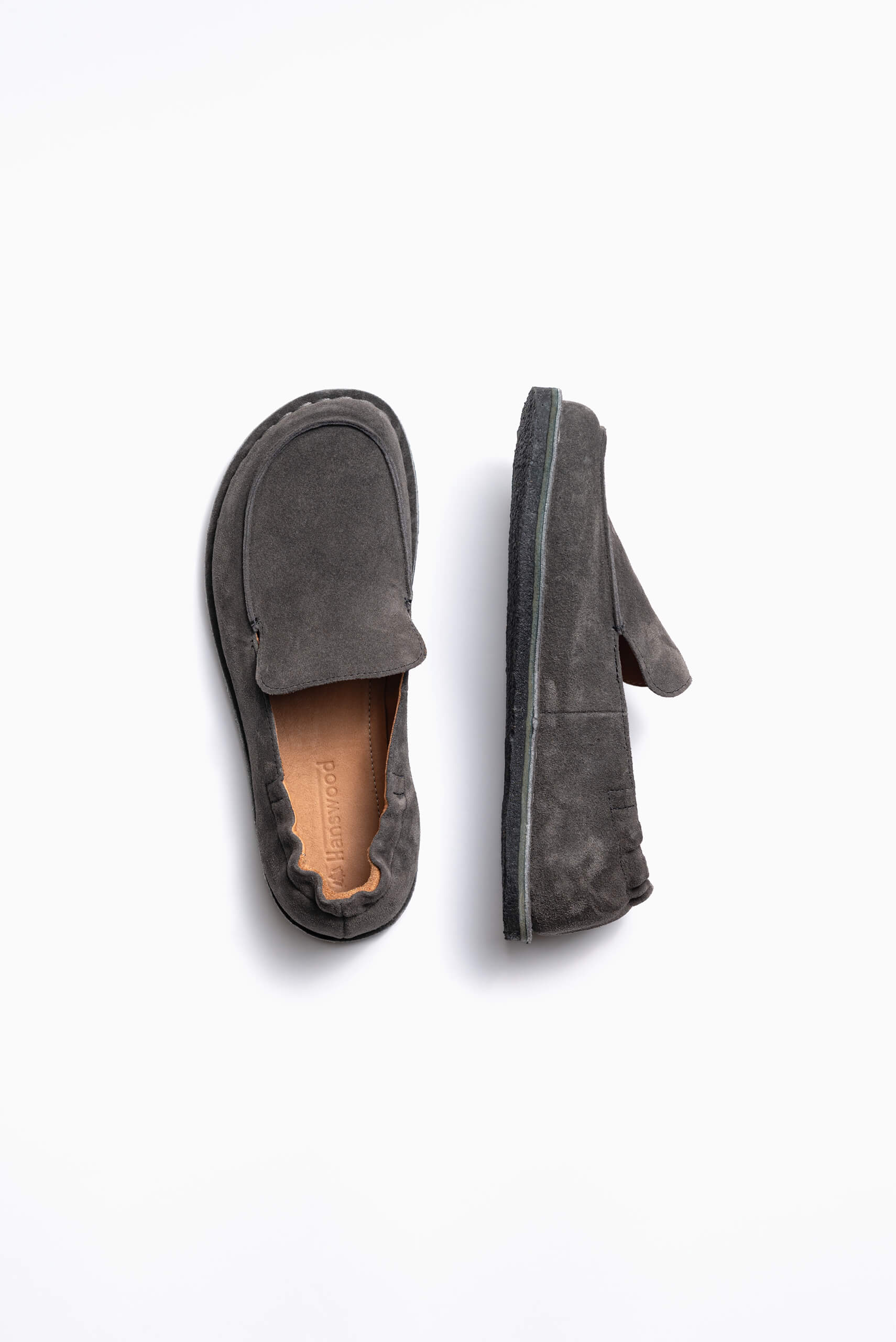 Лоферы <br><small> Тёмно-серый велюр </small>